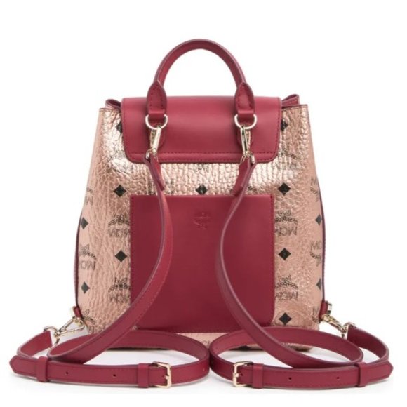 MFO Colorblock Leather Backpack MCM